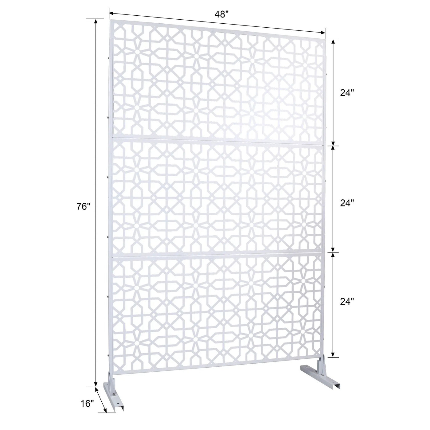 Outdoor & Indoor Metal Freestanding Decorative Privacy Screen by Unique Piece Furniture