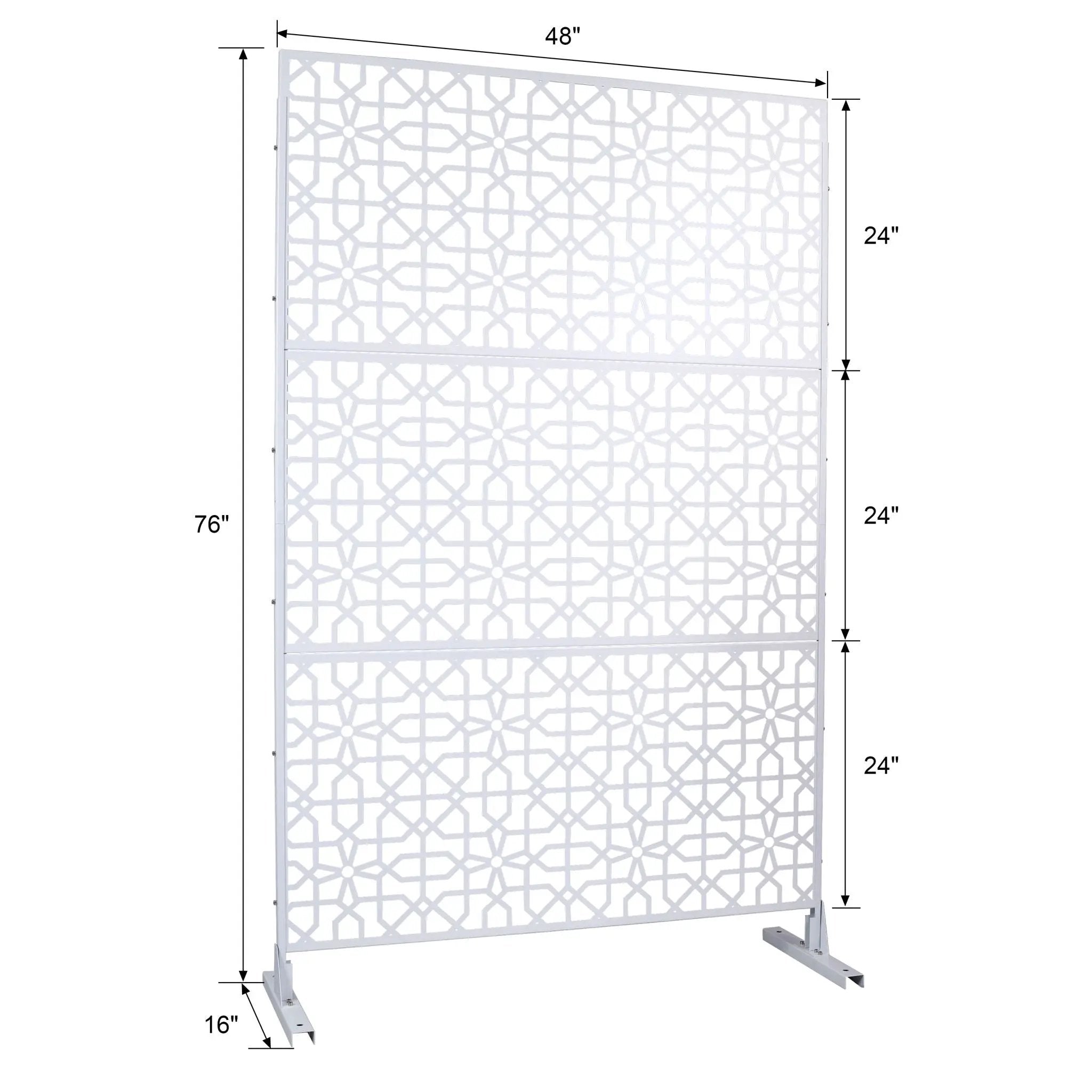 Outdoor & Indoor Metal Freestanding Decorative Privacy Screen by Unique Piece Furniture