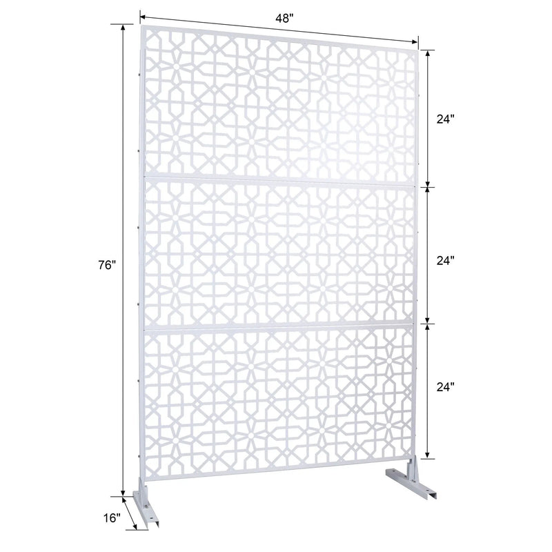 Outdoor & Indoor Metal Freestanding Decorative Privacy Screen by HouseOfZazla