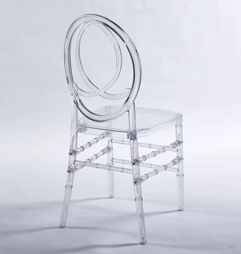 Dining Chair, Plastic Seat, Welding Chair (Set of 4) - Transparent by Unique Piece Furniture