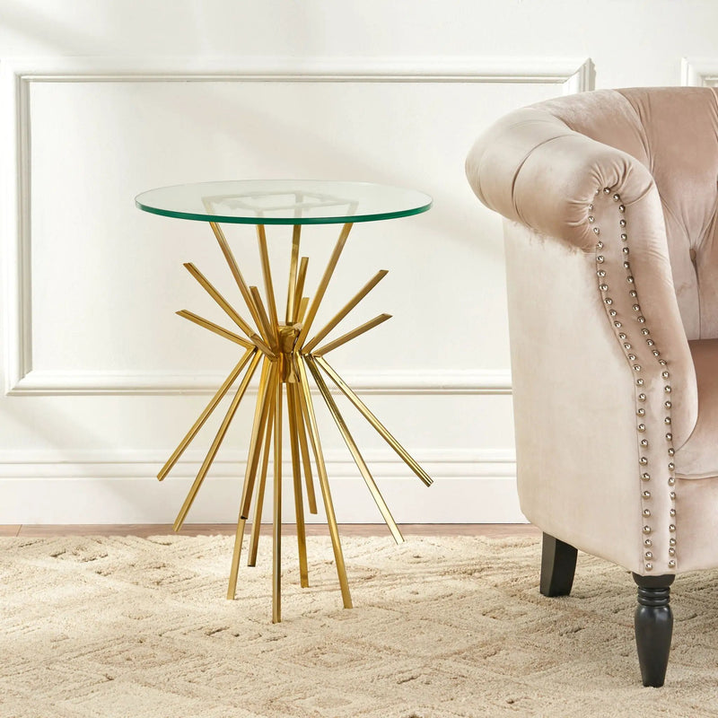 Table With Sunburst Design - Gold by HouseOfZazla