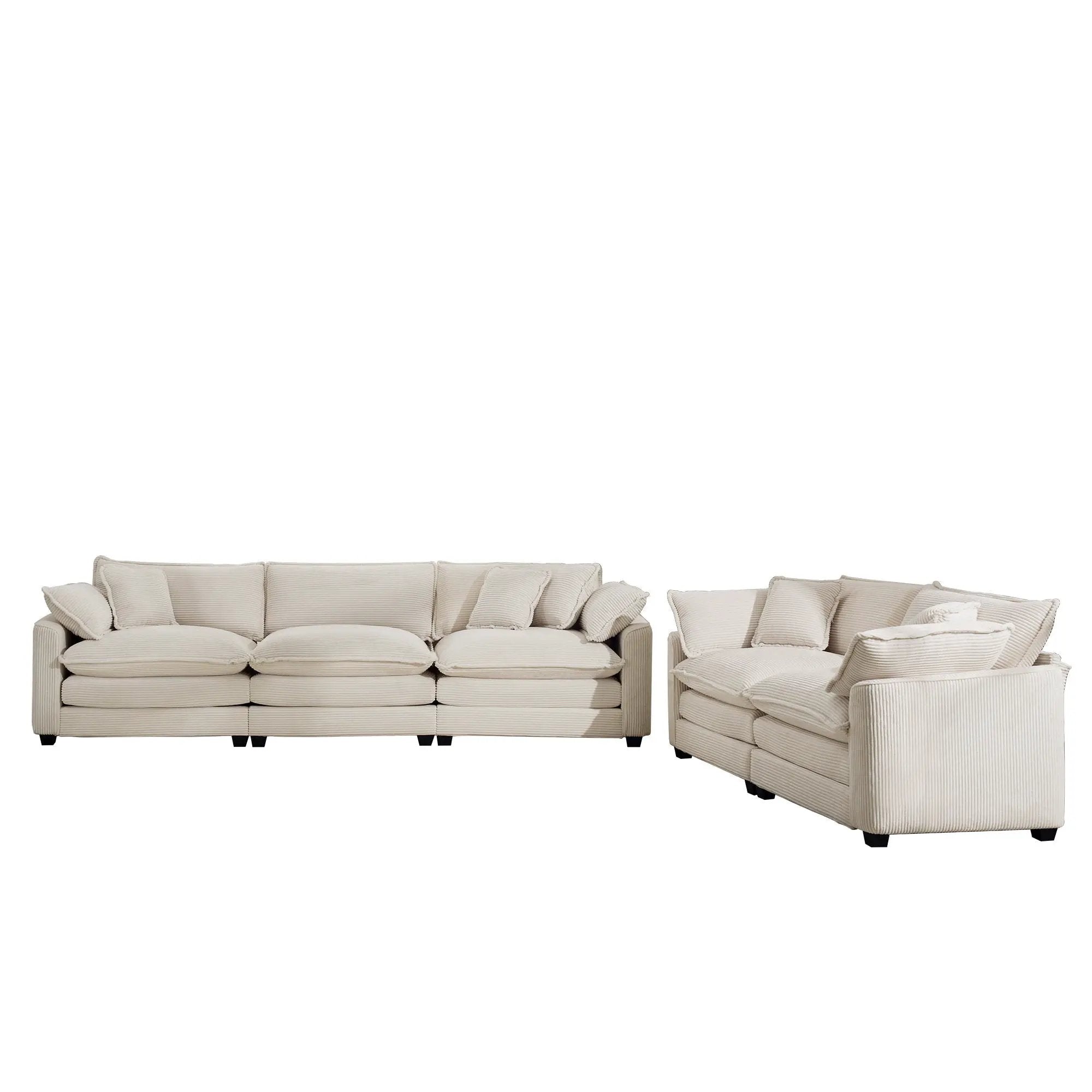 Elegant Oversized Sectional Sofa Set With Deep Seats And Flexible Layout by Unique Piece Furniture