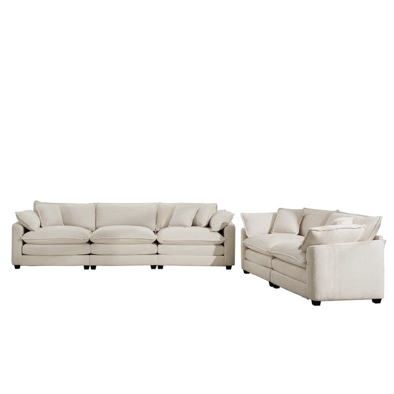 Elegant Oversized Sectional Sofa Set With Deep Seats And Flexible Layout by Unique Piece Furniture