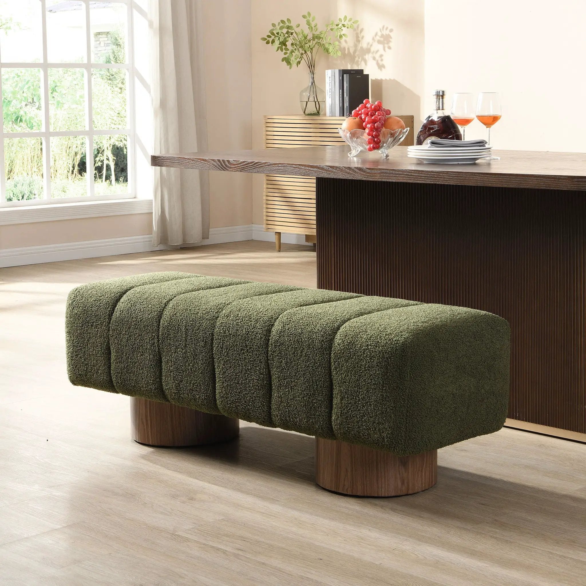 Upholstered Dining Bench For Dining Room by Unique Piece Furniture