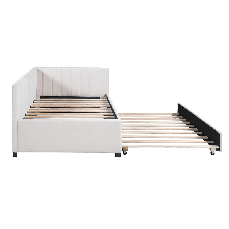Upholstered Daybed, Sofa Bed Frame, No Box Spring Needed