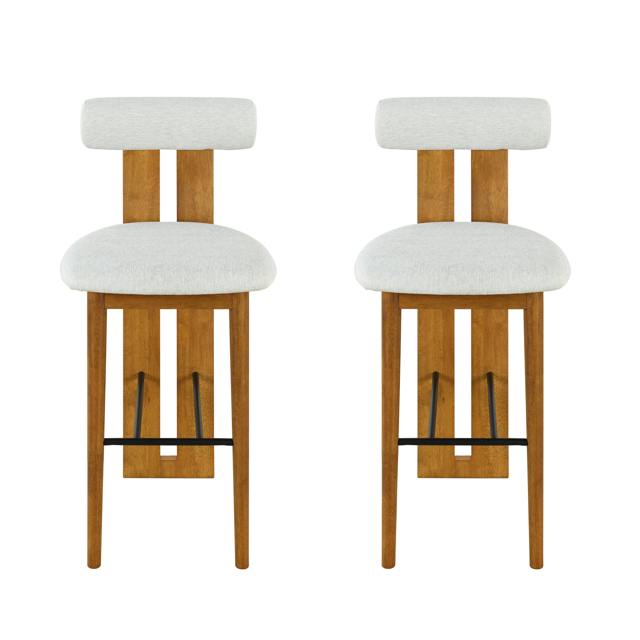 Renee Indoor Wooden Upholstered Barstool by HouseOfZazla