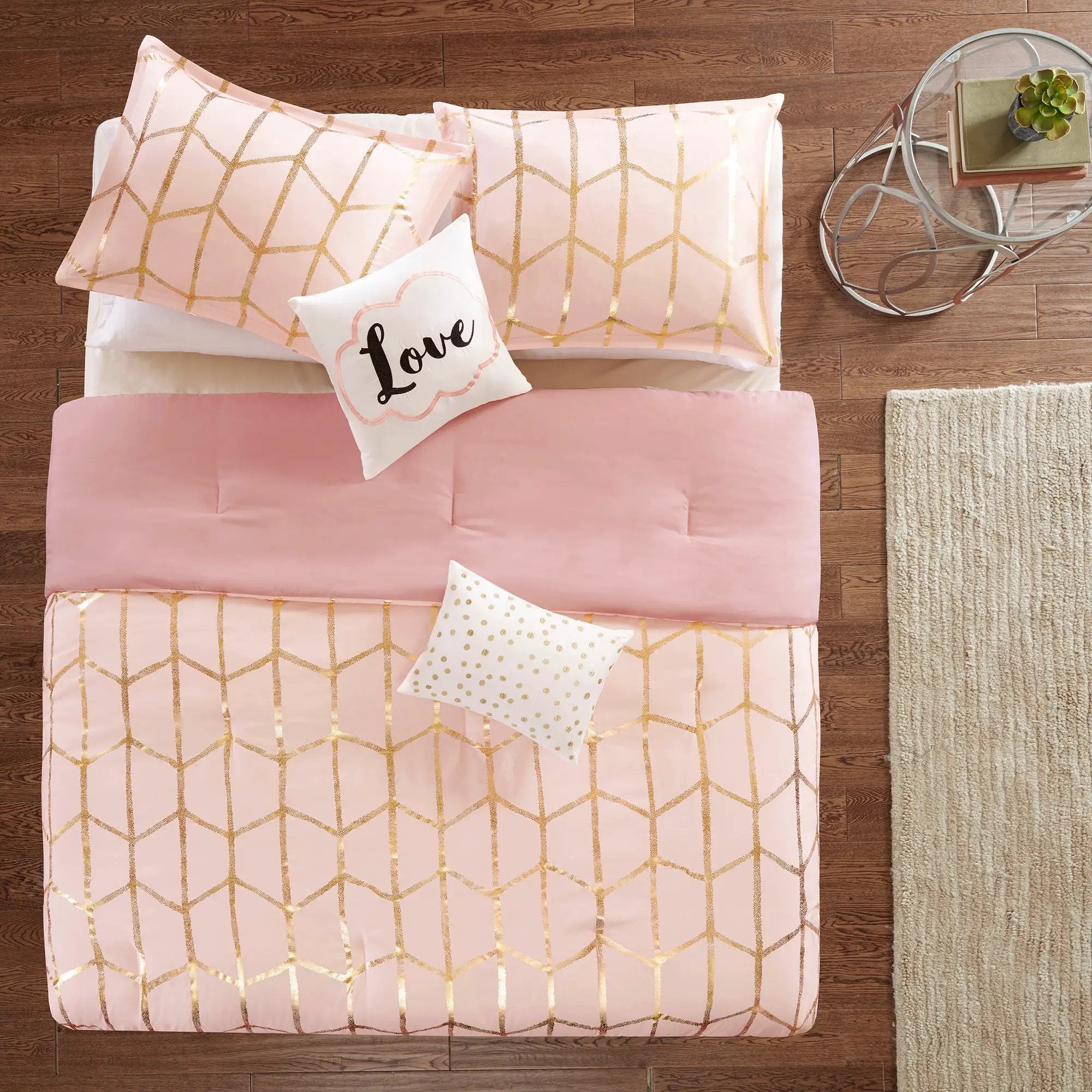 5-Piece Full/Queen 100% Polyester Brushed Printed Comforter Set by HouseOfZazla
