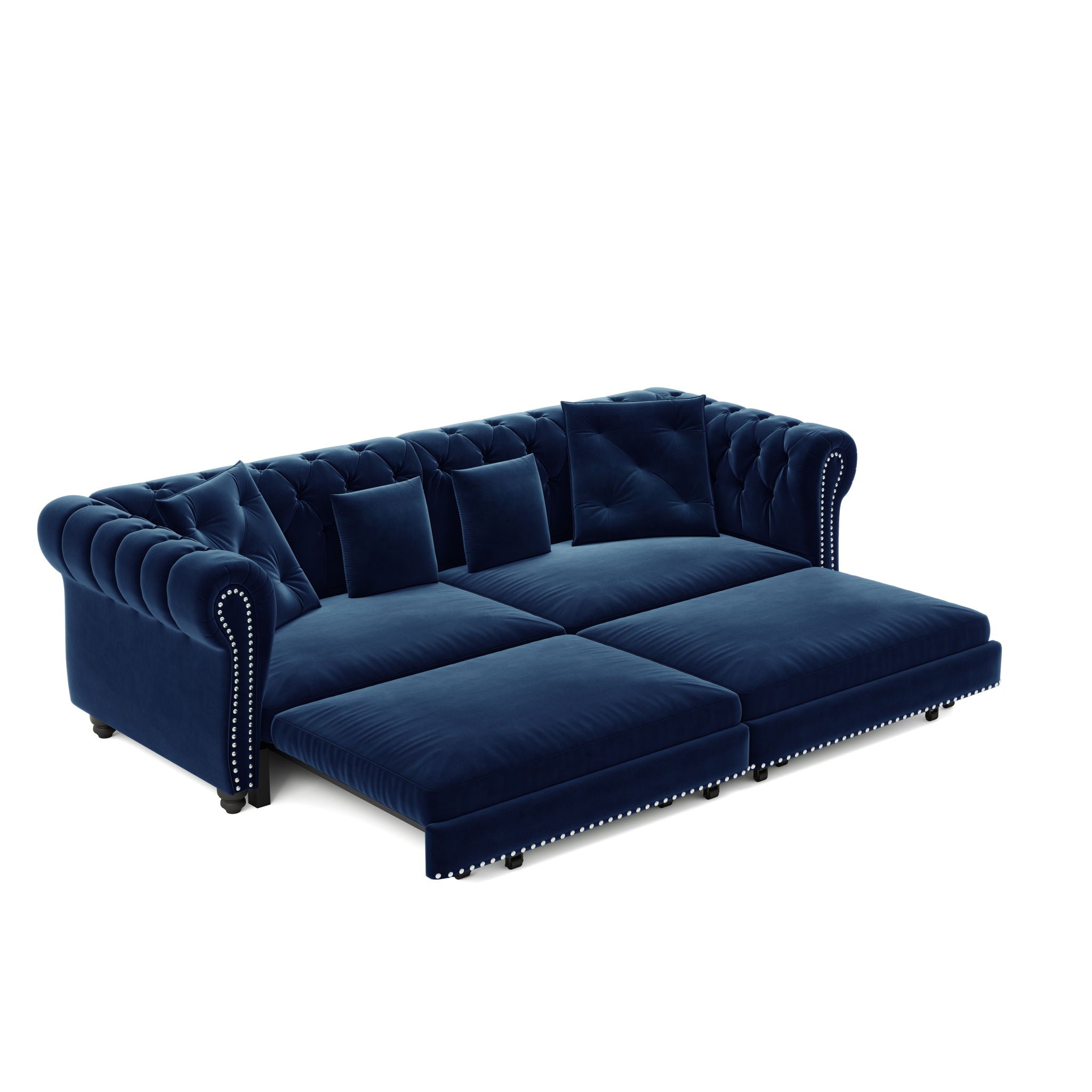 3 In 1 Convertible Sleeper Sofa Bed With Movable Ottoman by HouseOfZazla