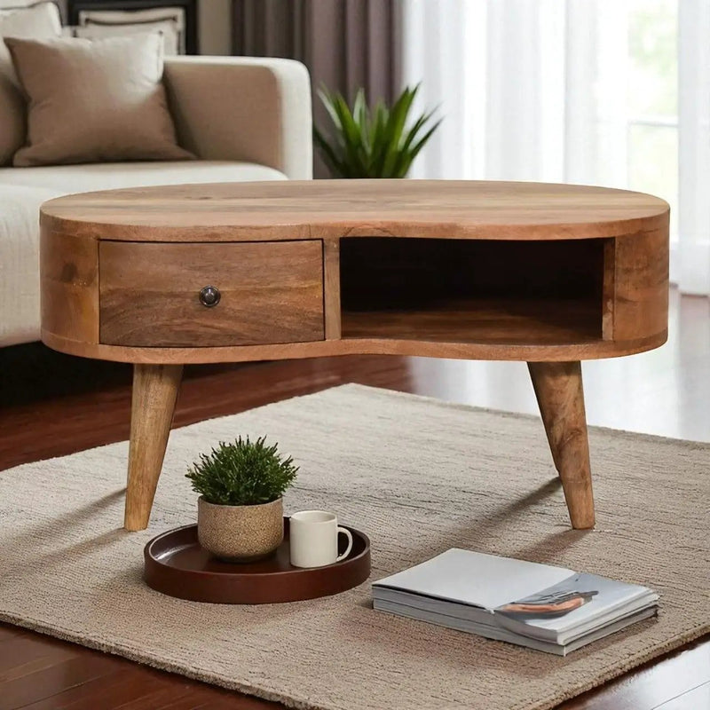 Wave Coffee Table With 1 Drawer by HouseOfZazla