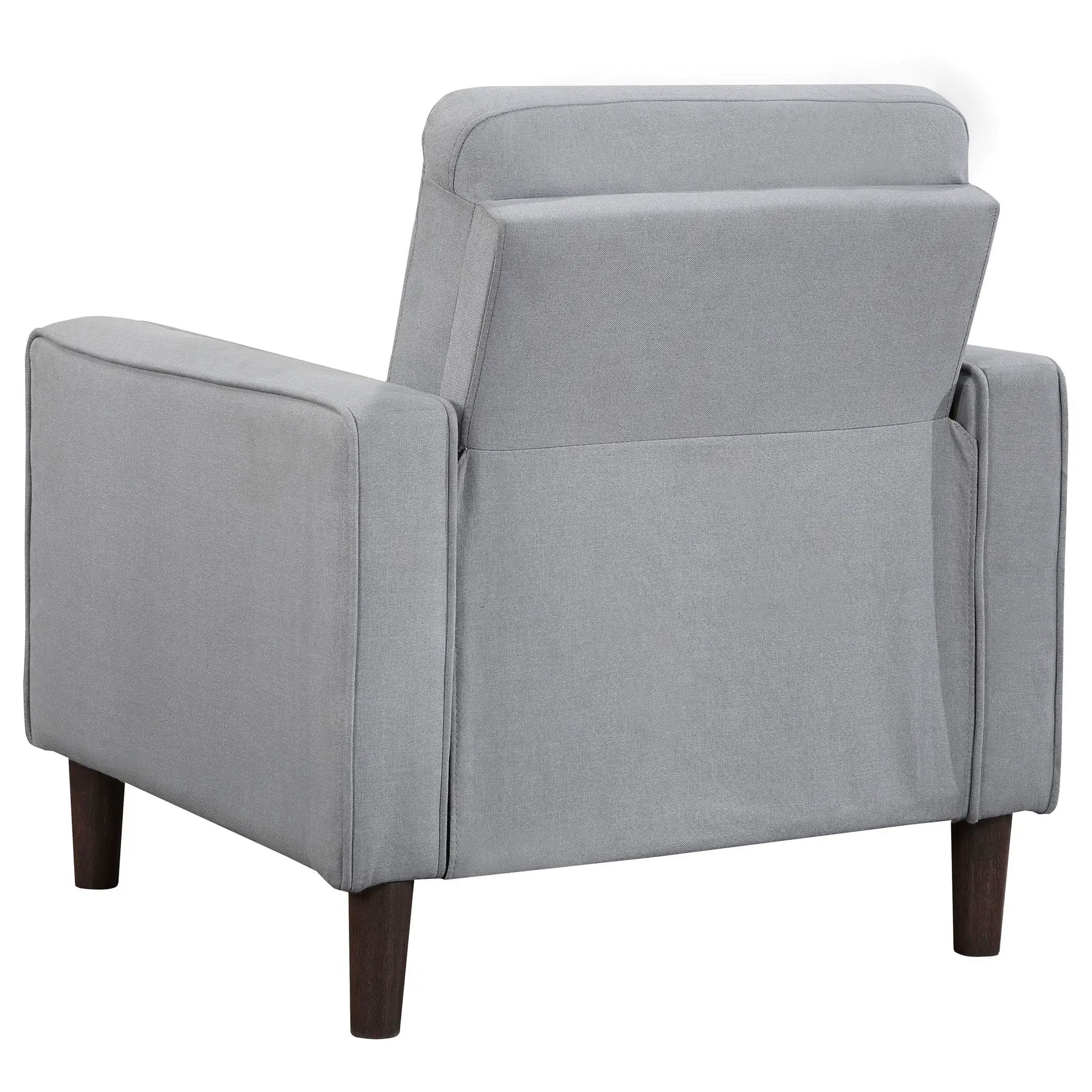 Bowen Upholstered Track Arm Tufted Accent Chair Grey by Unique Piece Furniture