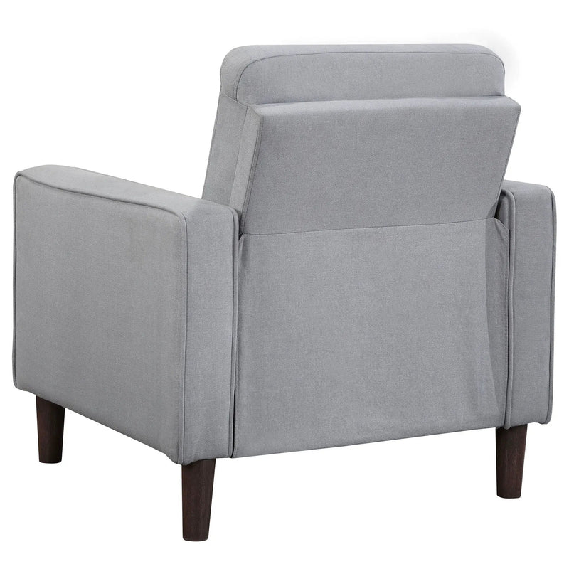 Bowen Upholstered Track Arm Tufted Accent Chair Grey by Unique Piece Furniture