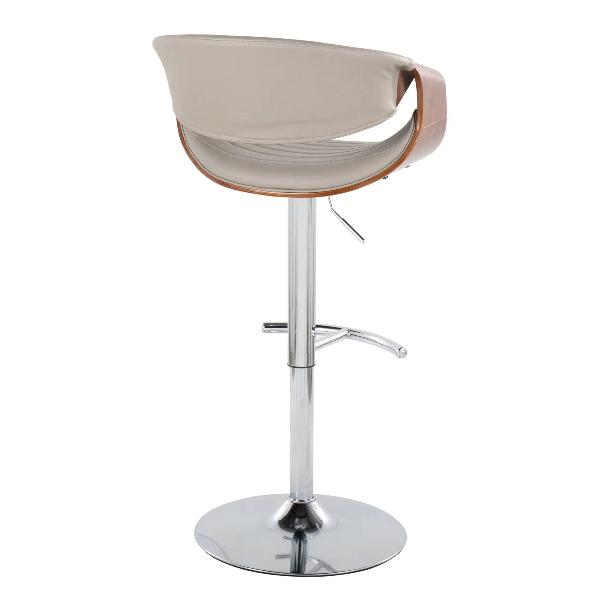 Symphony - Mid Century Modern Adjustable Barstool & Swivel With Rounded T Footrest (Set of 2) by Unique Piece Furniture