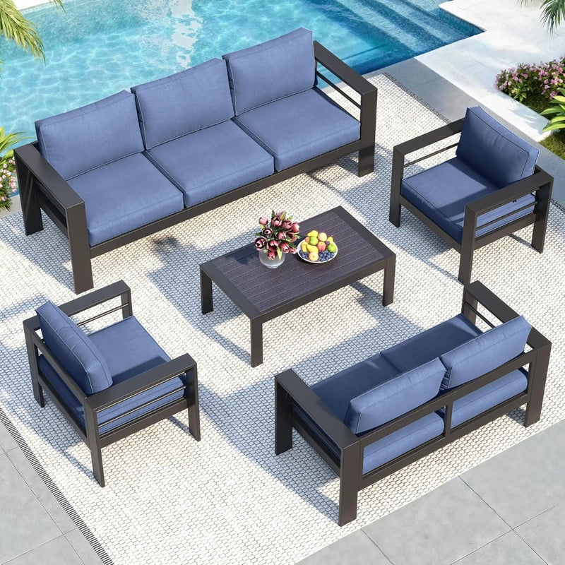Outdoor Patio Set, All-Weather With Thick Cushions by HouseOfZazla