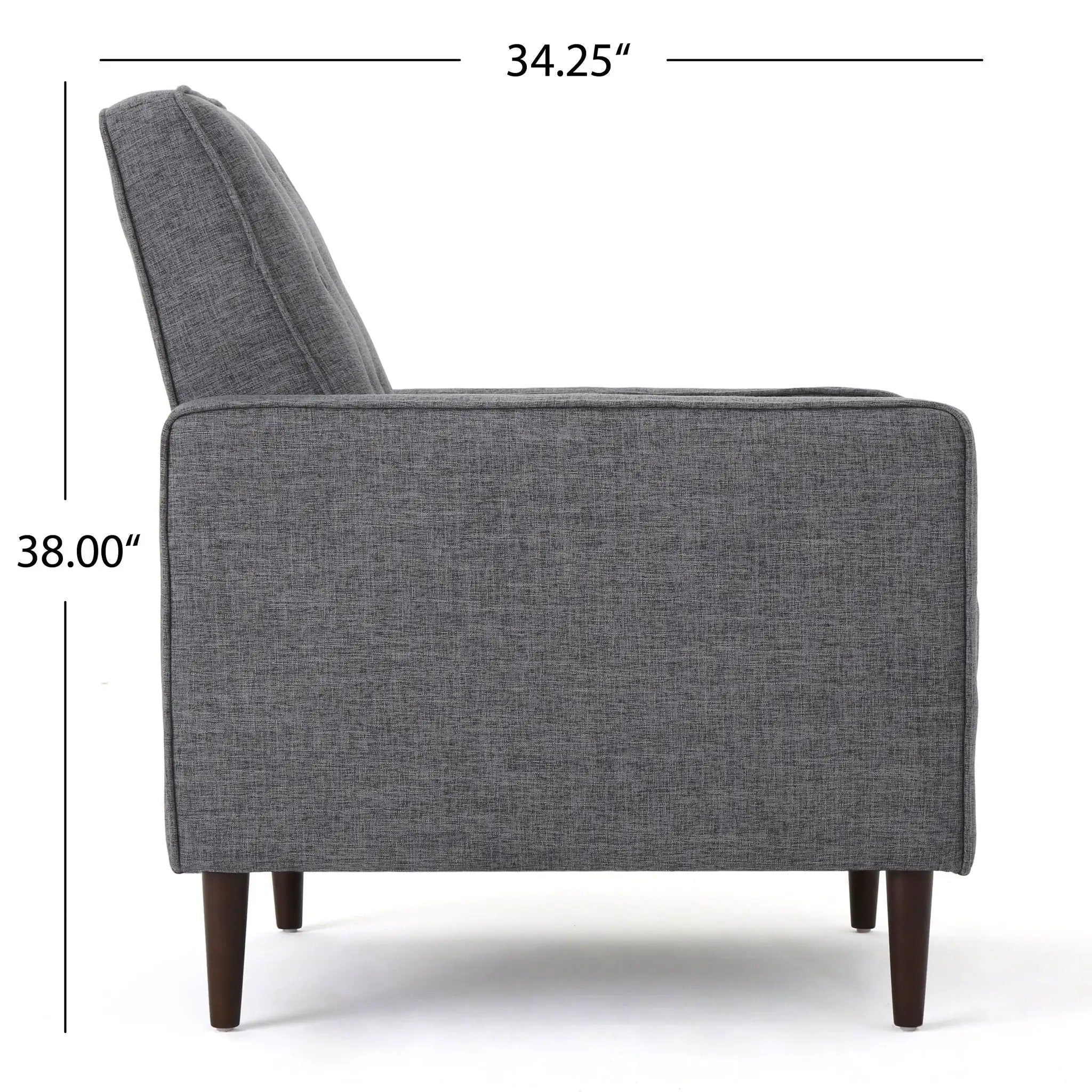 Mid-Century Modern Recliner With Button Tufted Waffle Stitch by Unique Piece Furniture