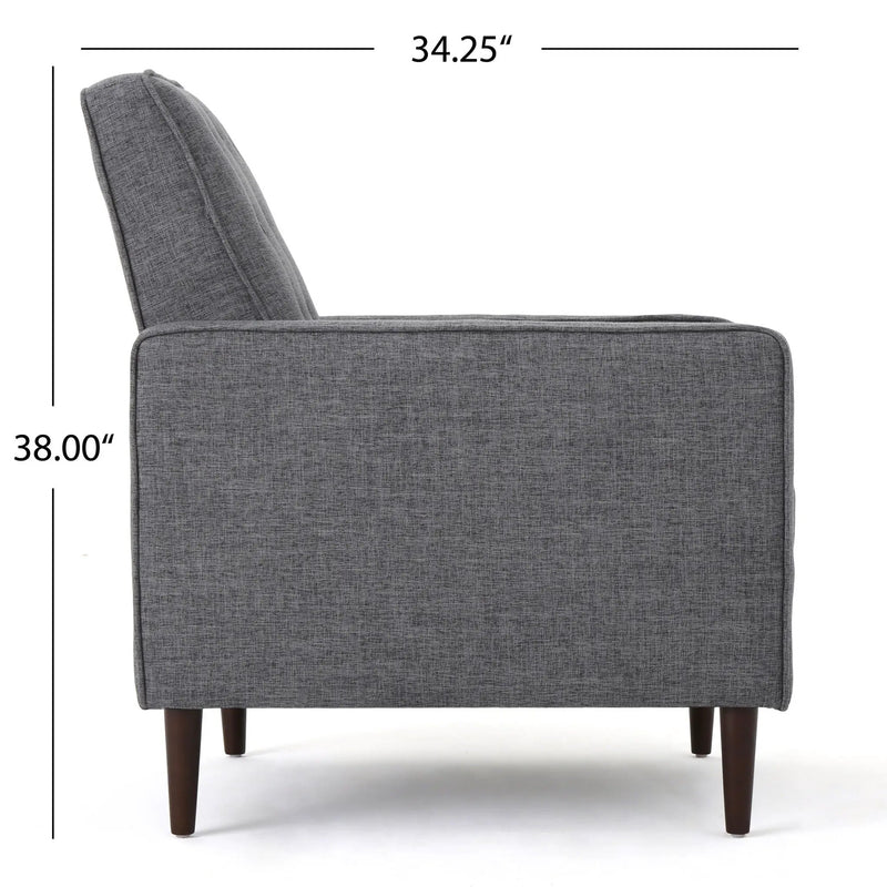 Mid-Century Modern Recliner With Button Tufted Waffle Stitch by Unique Piece Furniture