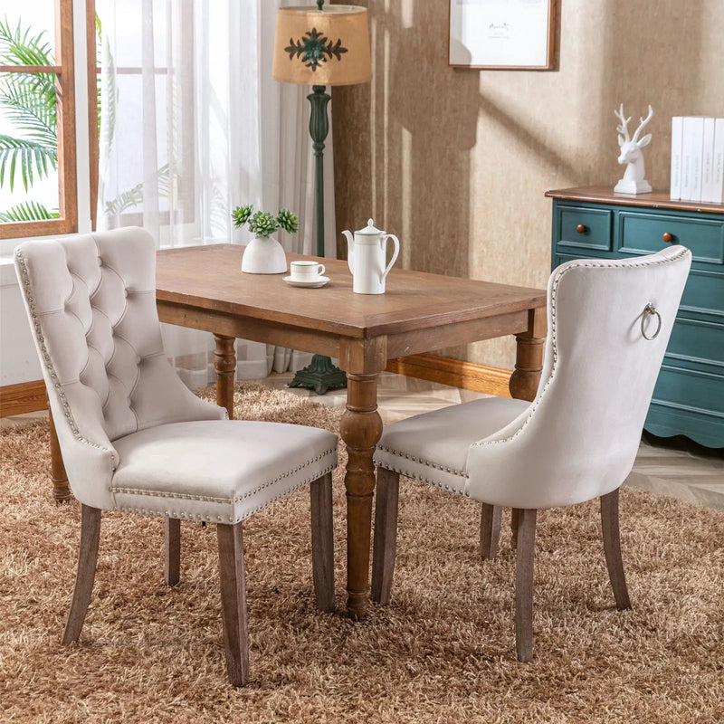 Nikki - High-End Tufted Dining Chair (Set of 2) by HouseOfZazla