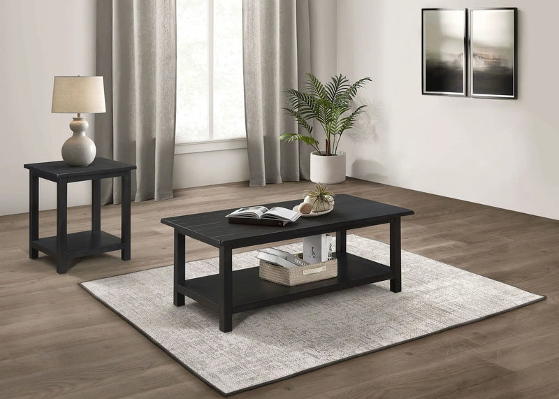 Payne 2-piece Coffee and End Table Set Distressed Java by Unique Piece Furniture