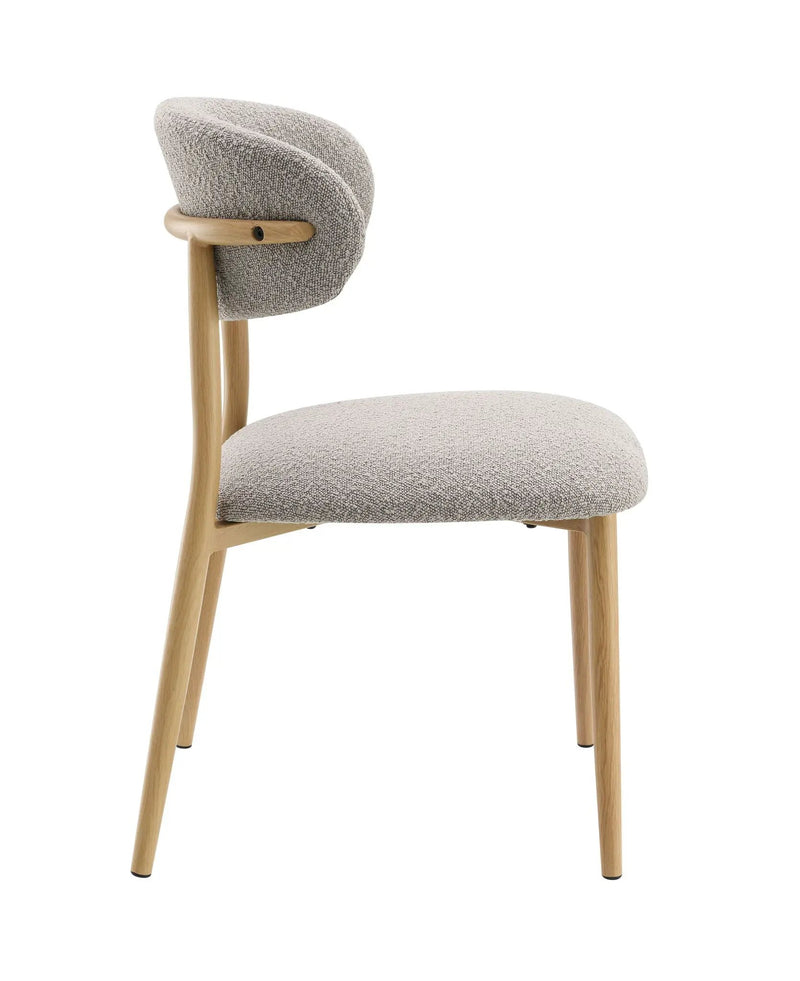 Kacey - Boucle Side Chair (Set of 2) - Gray by HouseOfZazla