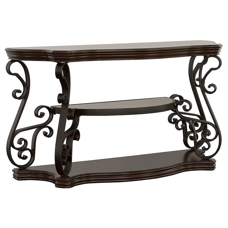 Gretta - Merlot 2 Shelf Sofa Console Table - Brown by HouseOfZazla