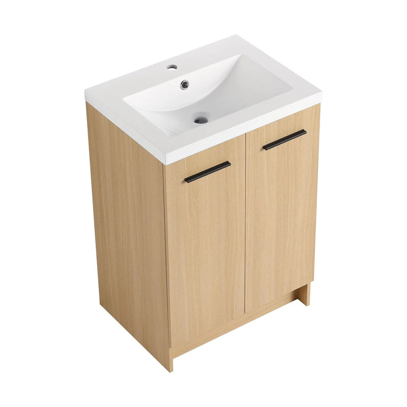 Floating Bathroom Vanity With Sink, Wall Mounted Double Door Storage by Unique Piece Furniture