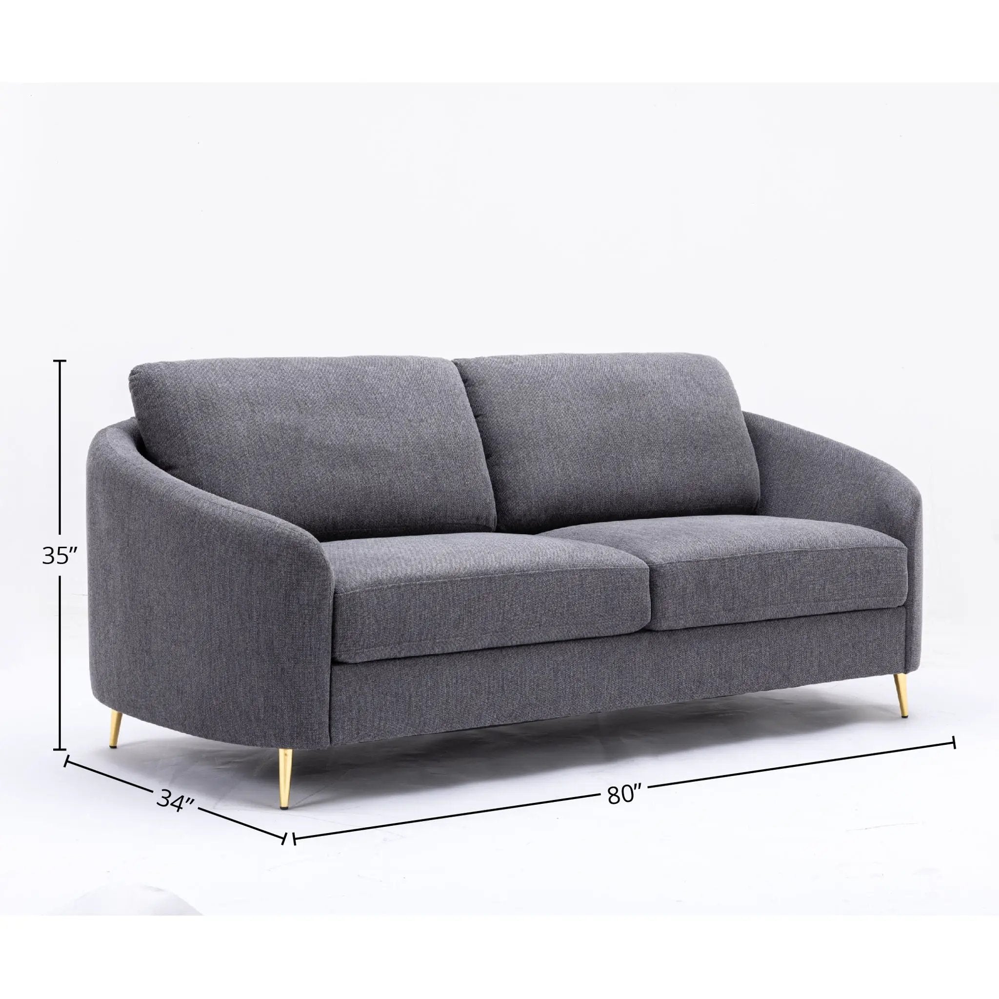 Sofa - Gray - Linen by Unique Piece Furniture