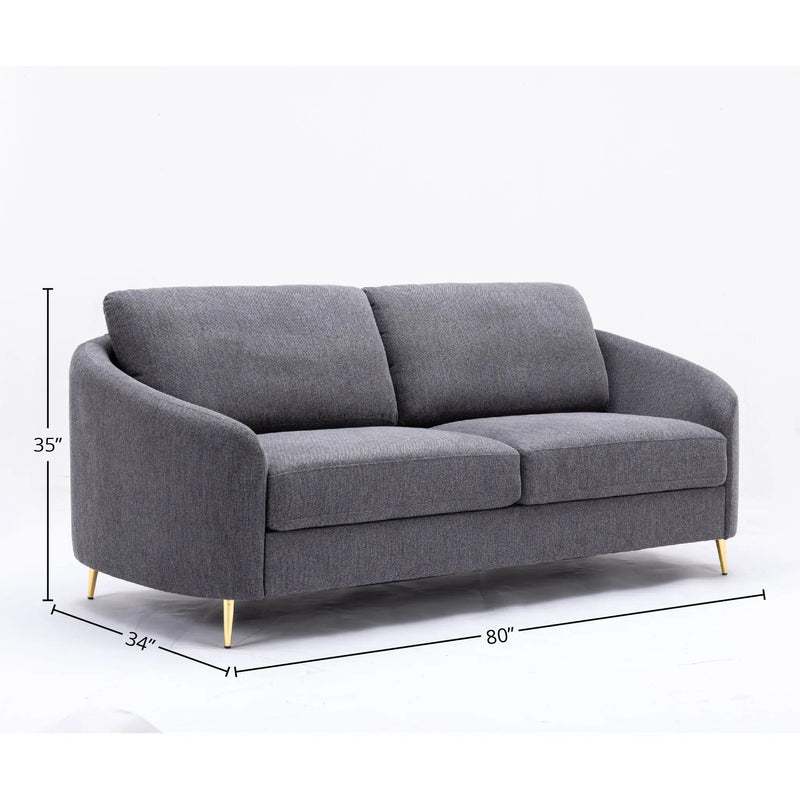Sofa - Gray - Linen by Unique Piece Furniture