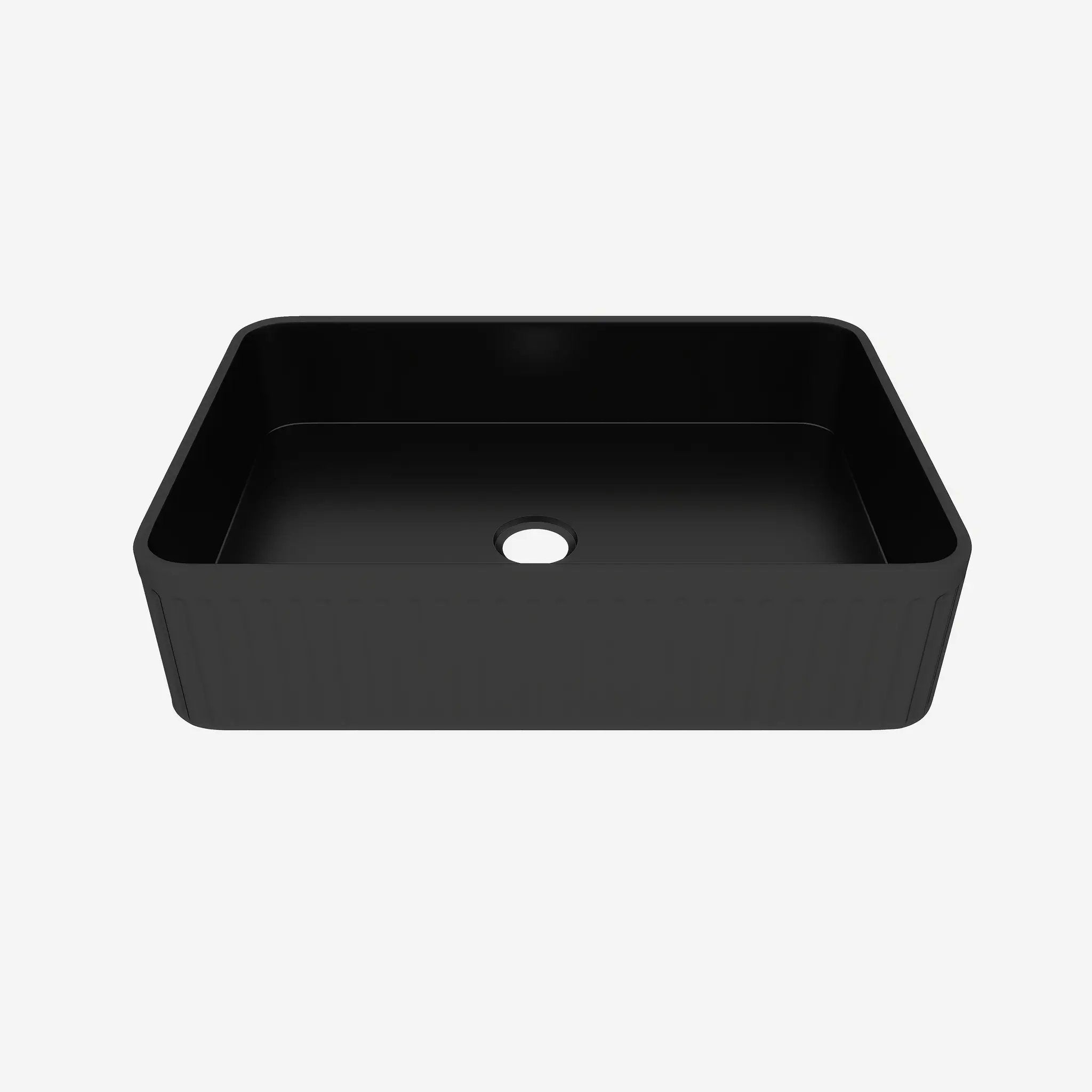 BB17 Integrated Black Ceramic Bathroom Vanity Sink by HouseOfZazla