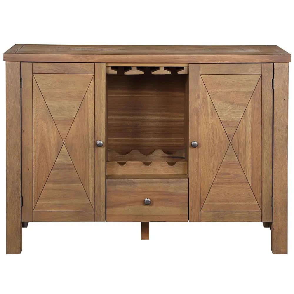 Pascaline - Server - Rustic Brown & Oak by Unique Piece Furniture