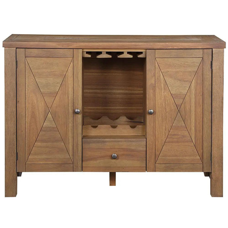 Pascaline - Server - Rustic Brown & Oak by Unique Piece Furniture