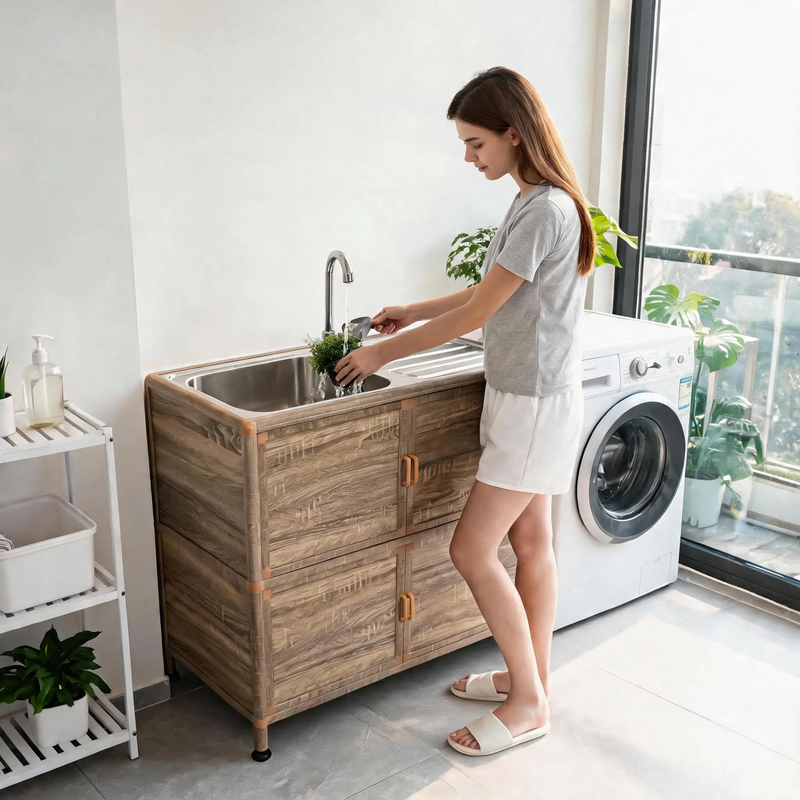 Utility Sink with Cabinet by HouseOfZazla