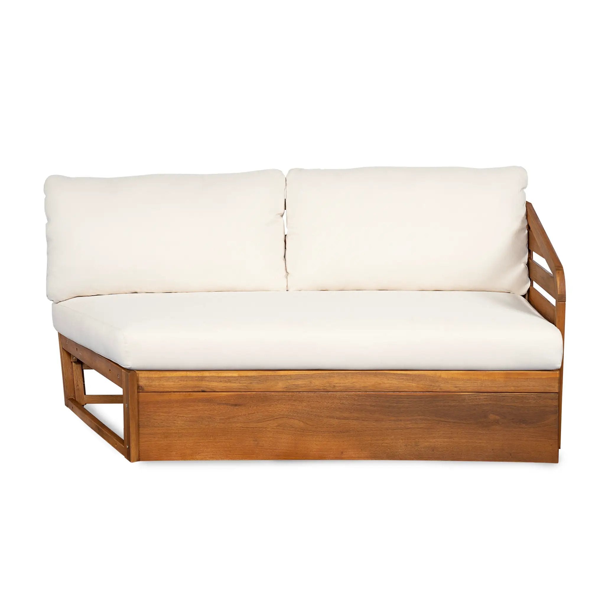Royal Acacia Patio V Sofa Sectional Set, Beige by HouseOfZazla