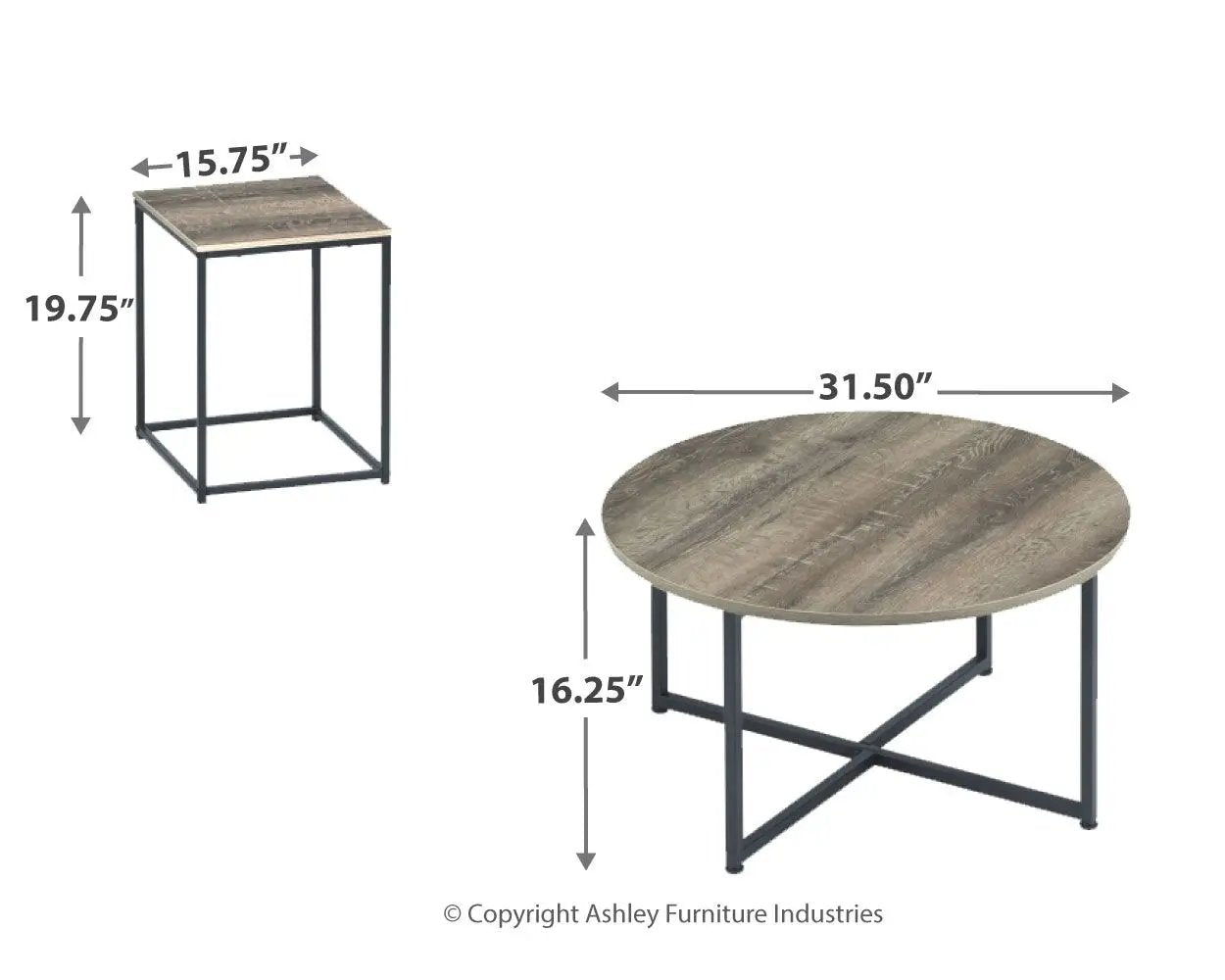 Wadeworth - Occasional Table Set (Set of 3) - Brown / Beige by Unique Piece Furniture