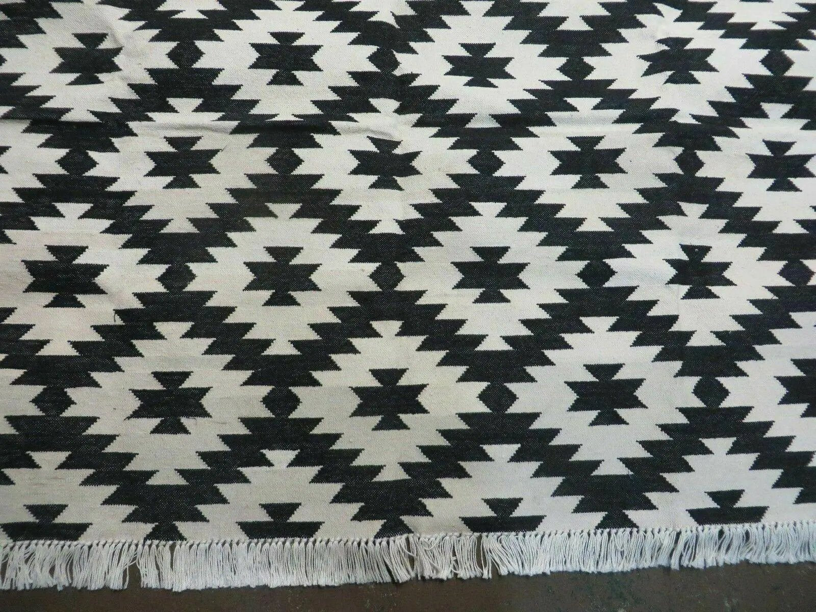 4' X 6' Hand Woven Wool Rug Contemporary Kilim Dhurrie Modern Oriental Area Rug by Jewel Rugs