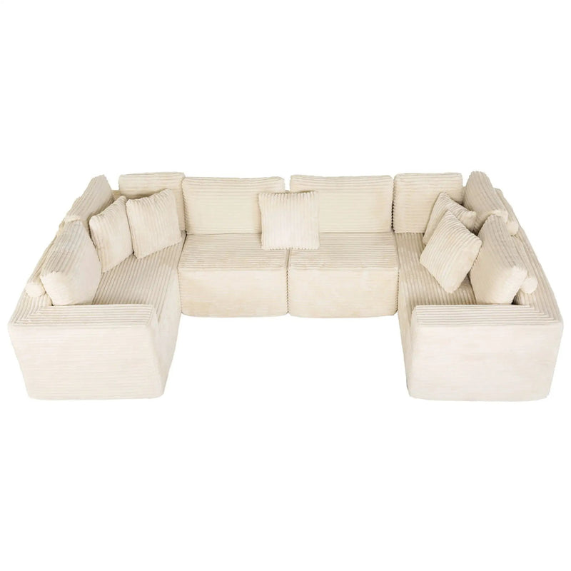 Modular U Shaped Sectional Sofa With Reversible Design by HouseOfZazla