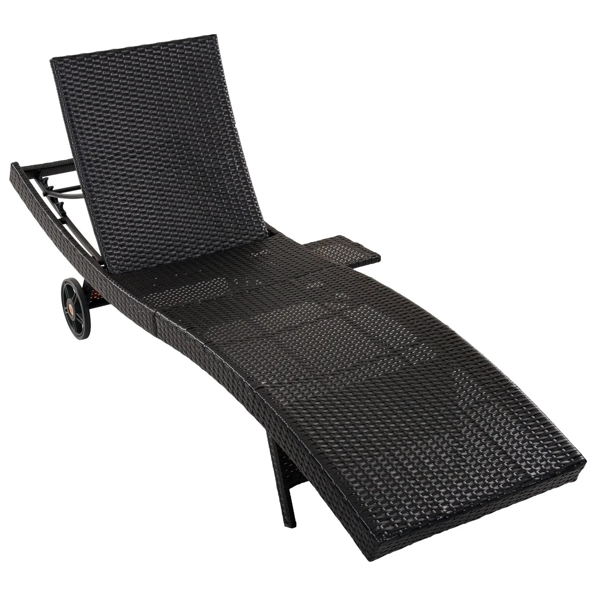 K&K 80'' Patio Wicker Chaise Lounge Chairs Set of 2 by HouseOfZazla