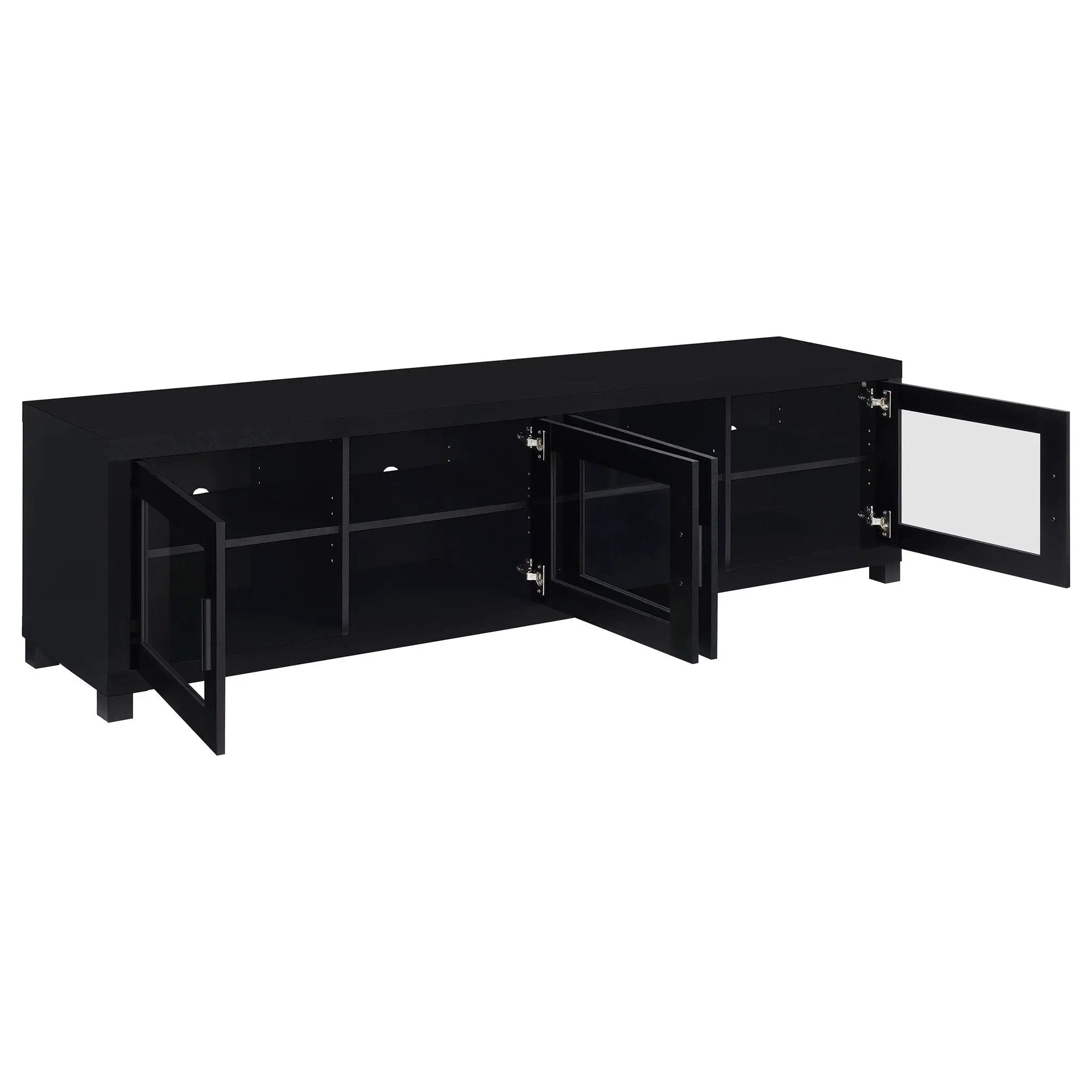 Arnaud - 3 Piece TV Stand Set With Storage - Black
