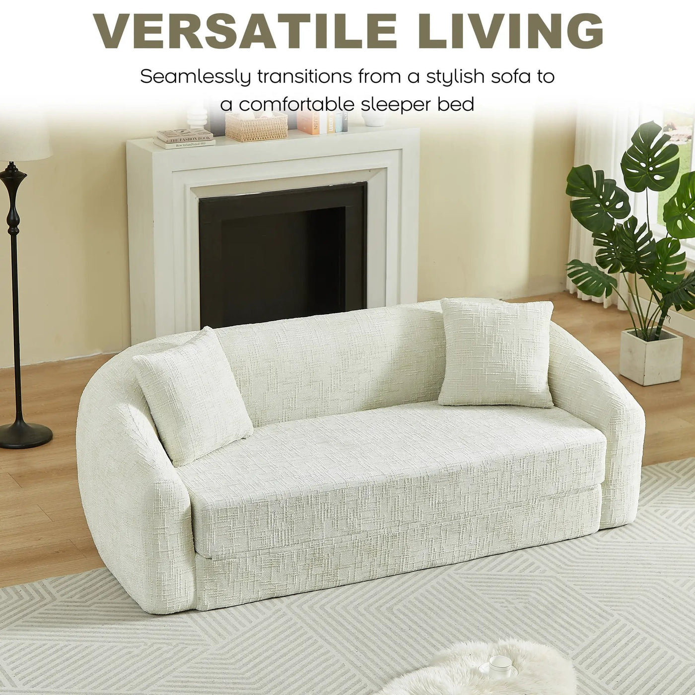 87-Inch Curved Convertible Sofa Recliner by HouseOfZazla