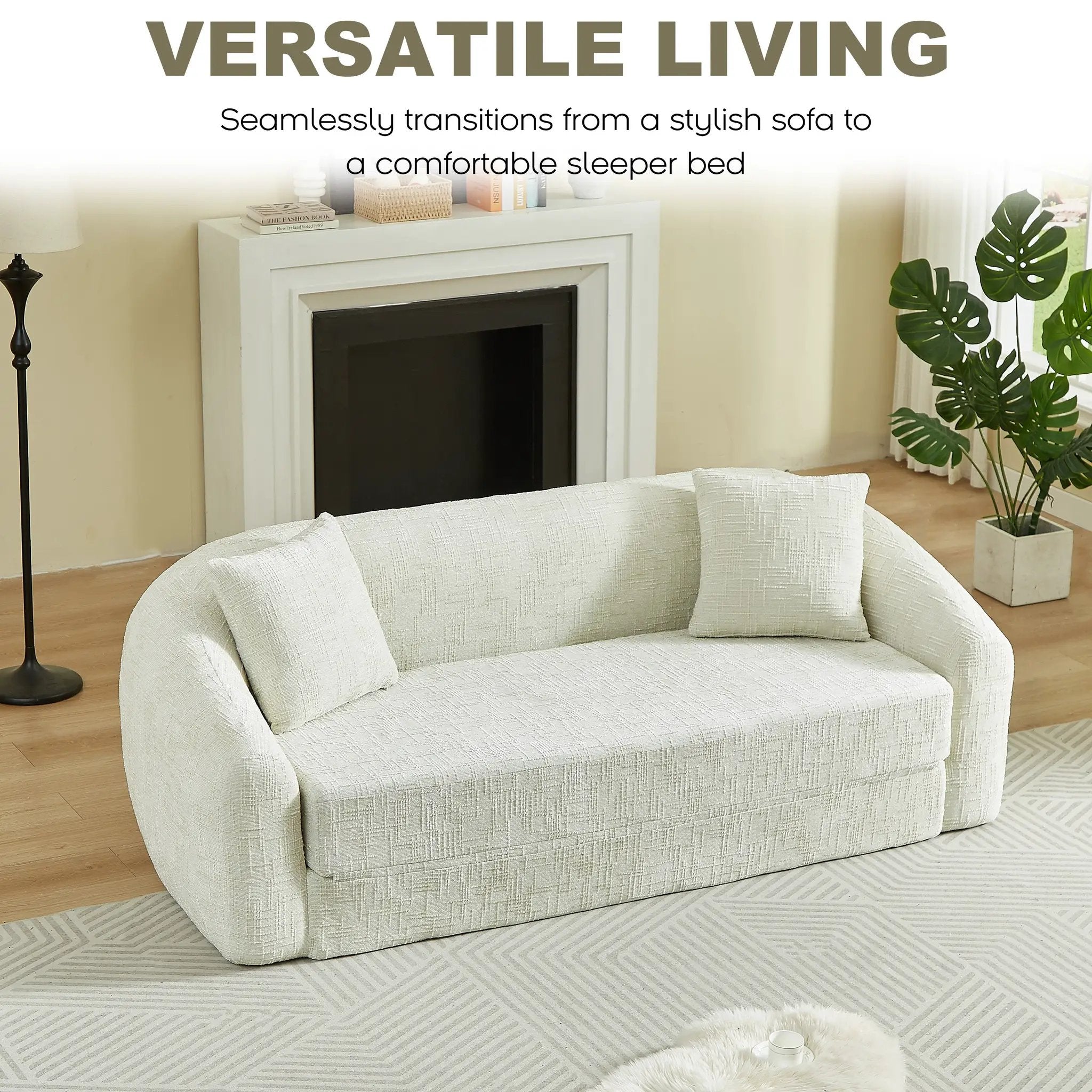 87-Inch Curved Convertible Sofa Recliner by HouseOfZazla