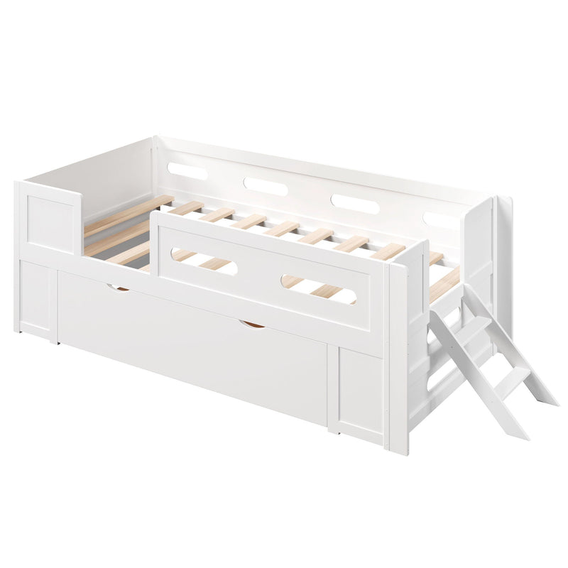 Platform Bed With Guardrail And Drawer by HouseOfZazla