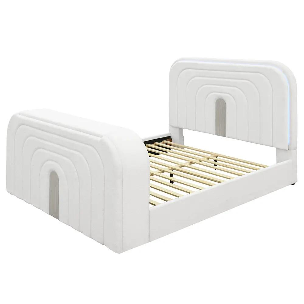 Shelyn - Bed With LED, TV Cabinet, Fireplace & Bluetooth by Unique Piece Furniture
