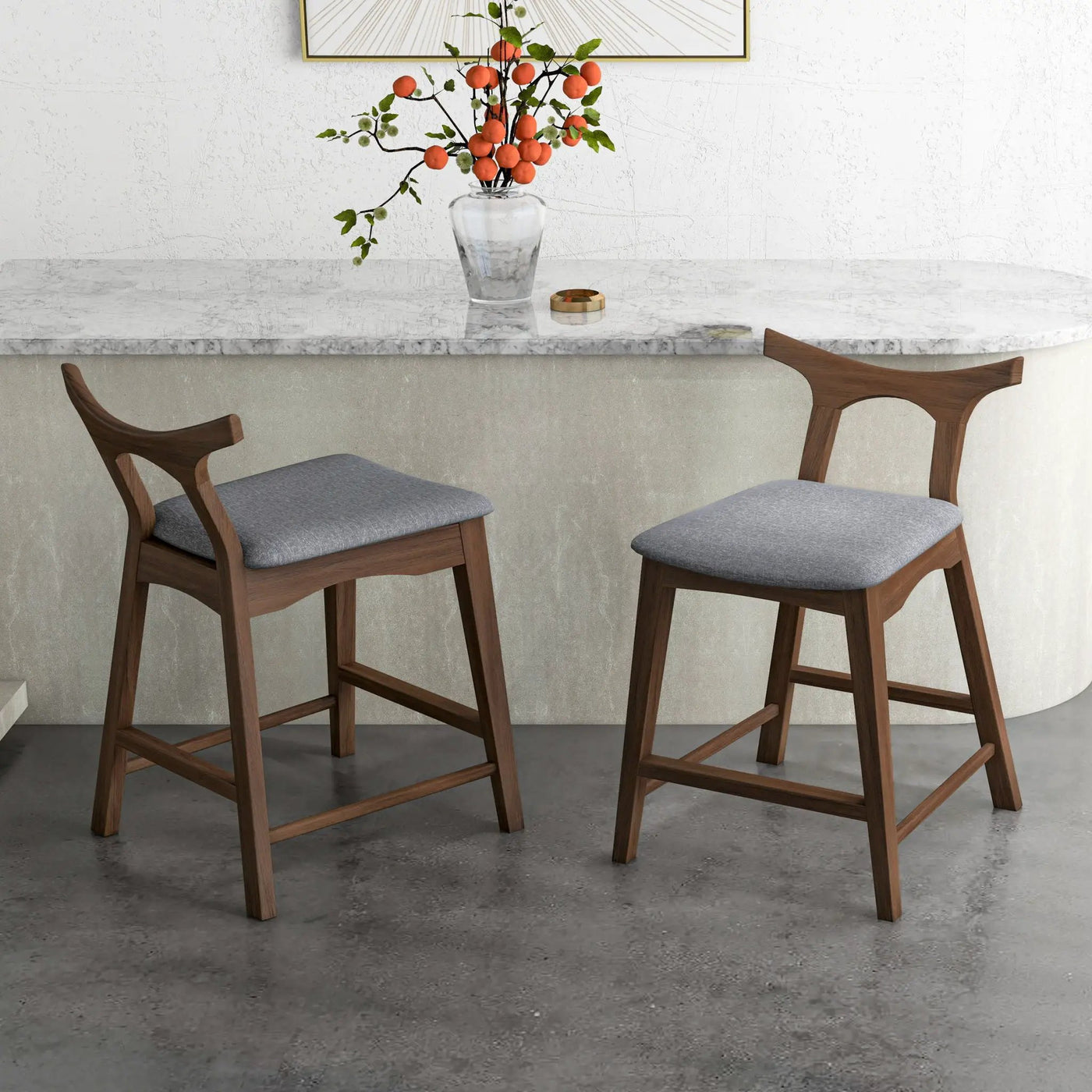 Hester - Upholstered, Square Bar Chair (Set of 2) by Unique Piece Furniture