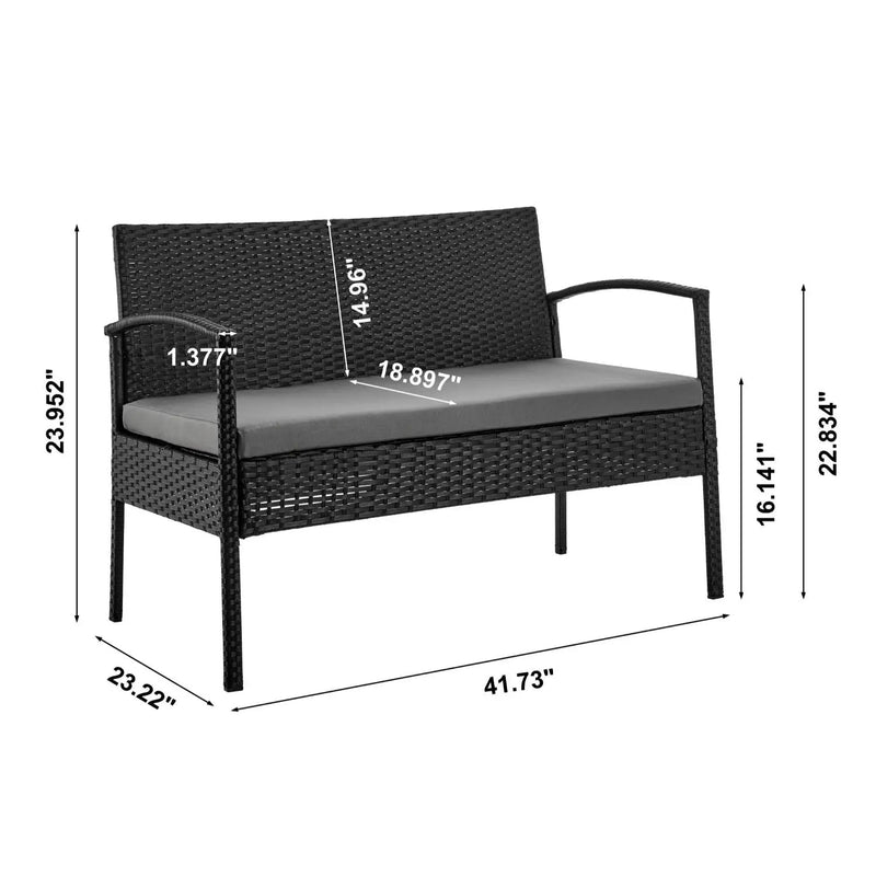 Noli - 4 Piece Outdoor Conversation Set