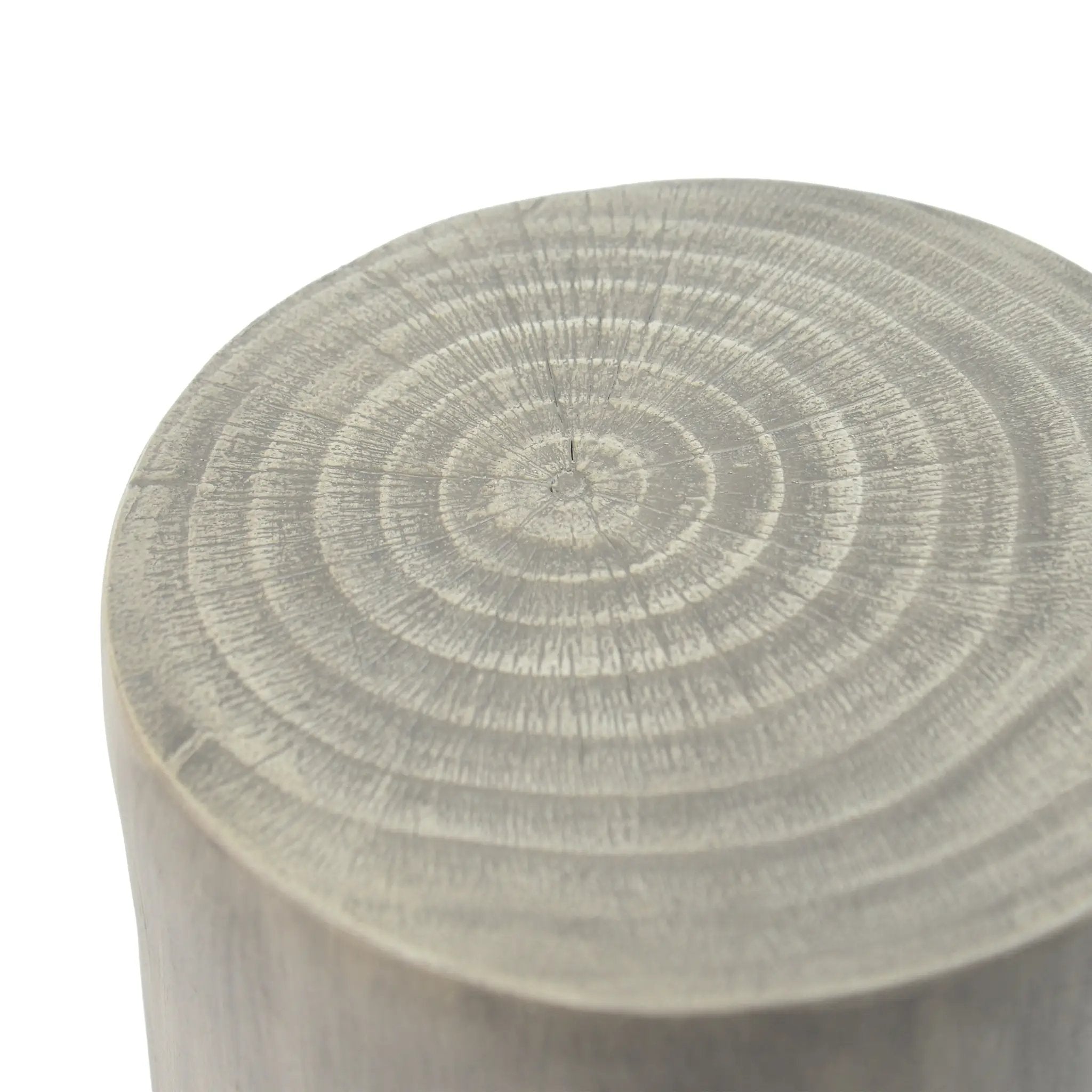 Hollow Side Table Wood-Like Texture Grey by HouseOfZazla