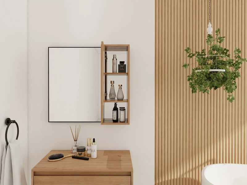 10'' Wall Mounted Bathroom Mirror Cabinet with Soft Close Door by HouseOfZazla