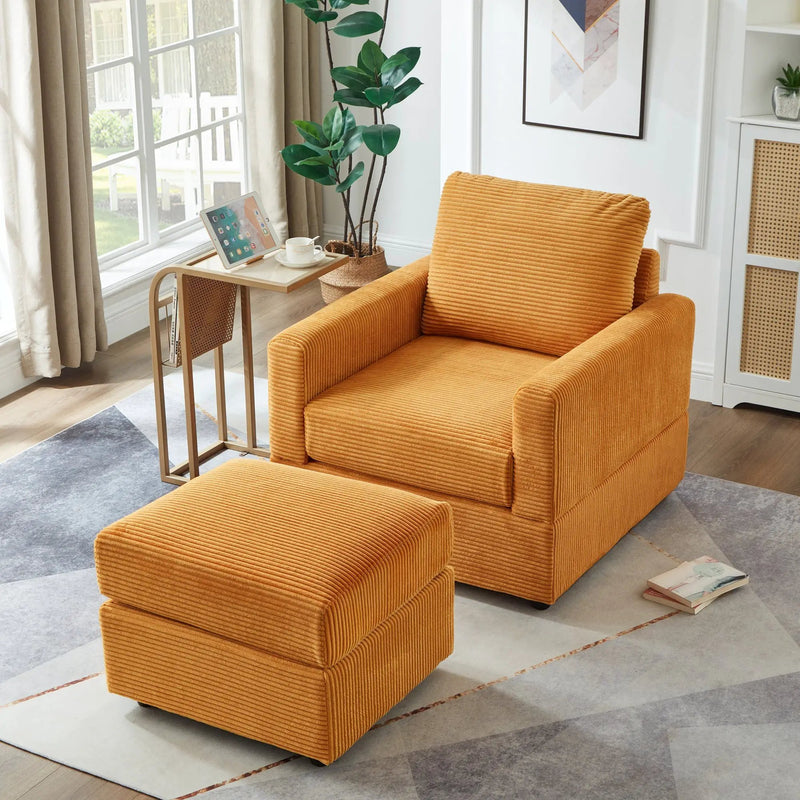 Classic Corduroy Chaise Lounge by HouseOfZazla