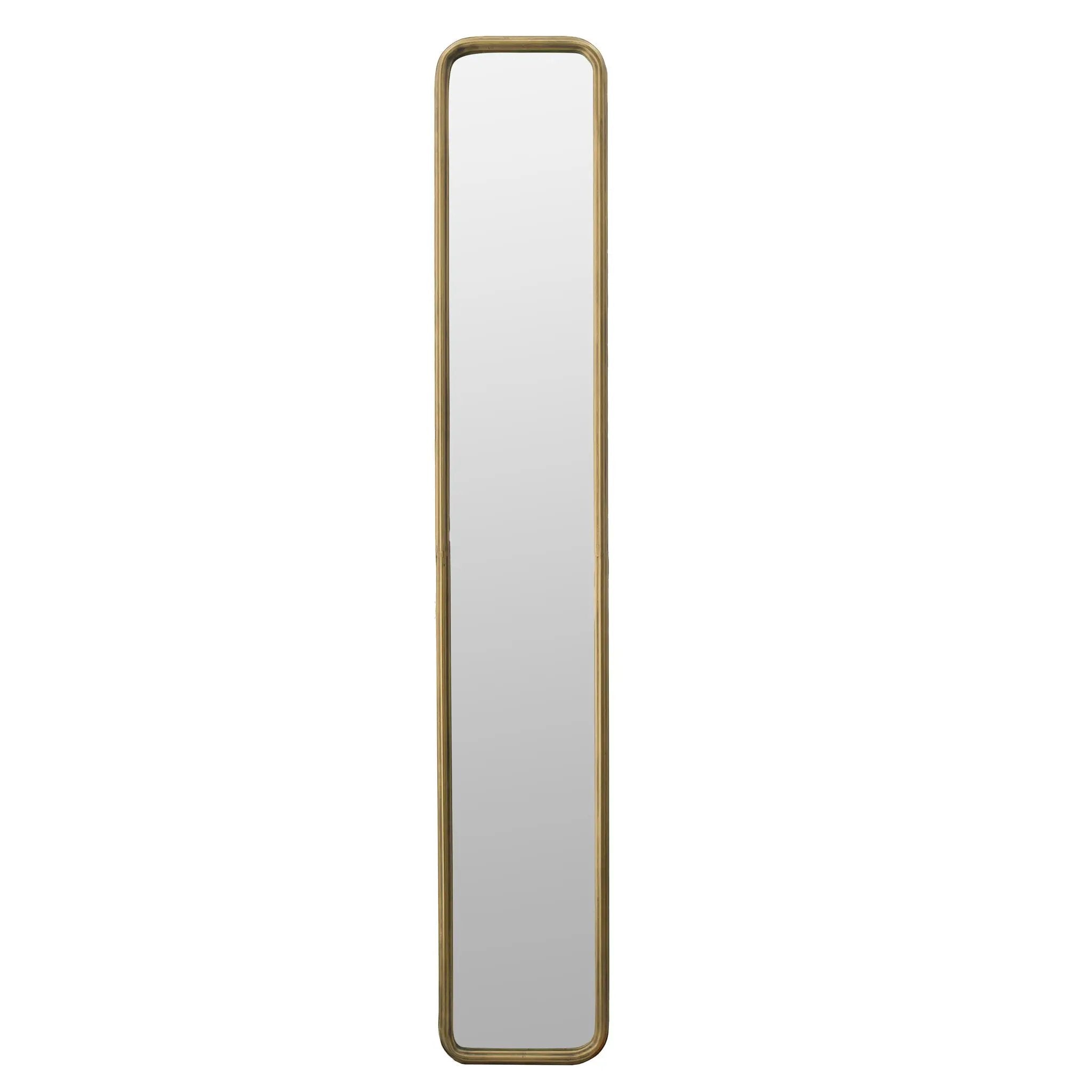 Full Length Mirror With AntiqueMetal Frame, Long Mirror For Hallway Living Room Bedroom Bathroom - Gold by HouseOfZazla
