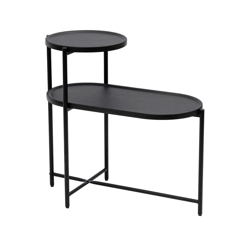 Round Coffee Table With Storage Tray 2 Tier Oval End Tables Wooden Small Side Table For Living Room by Unique Piece Furniture