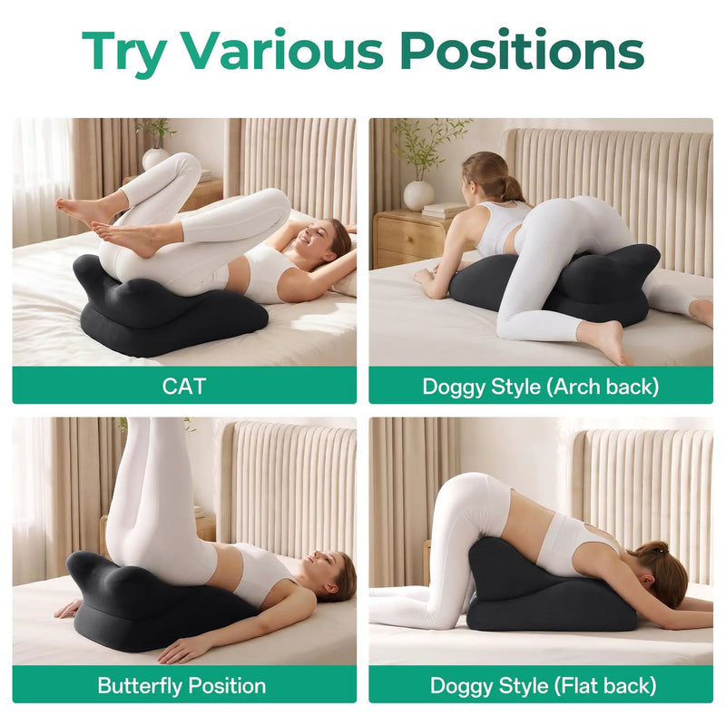 27° Ergonomic Memory Foam Support Pillow for Couples by HouseOfZazla