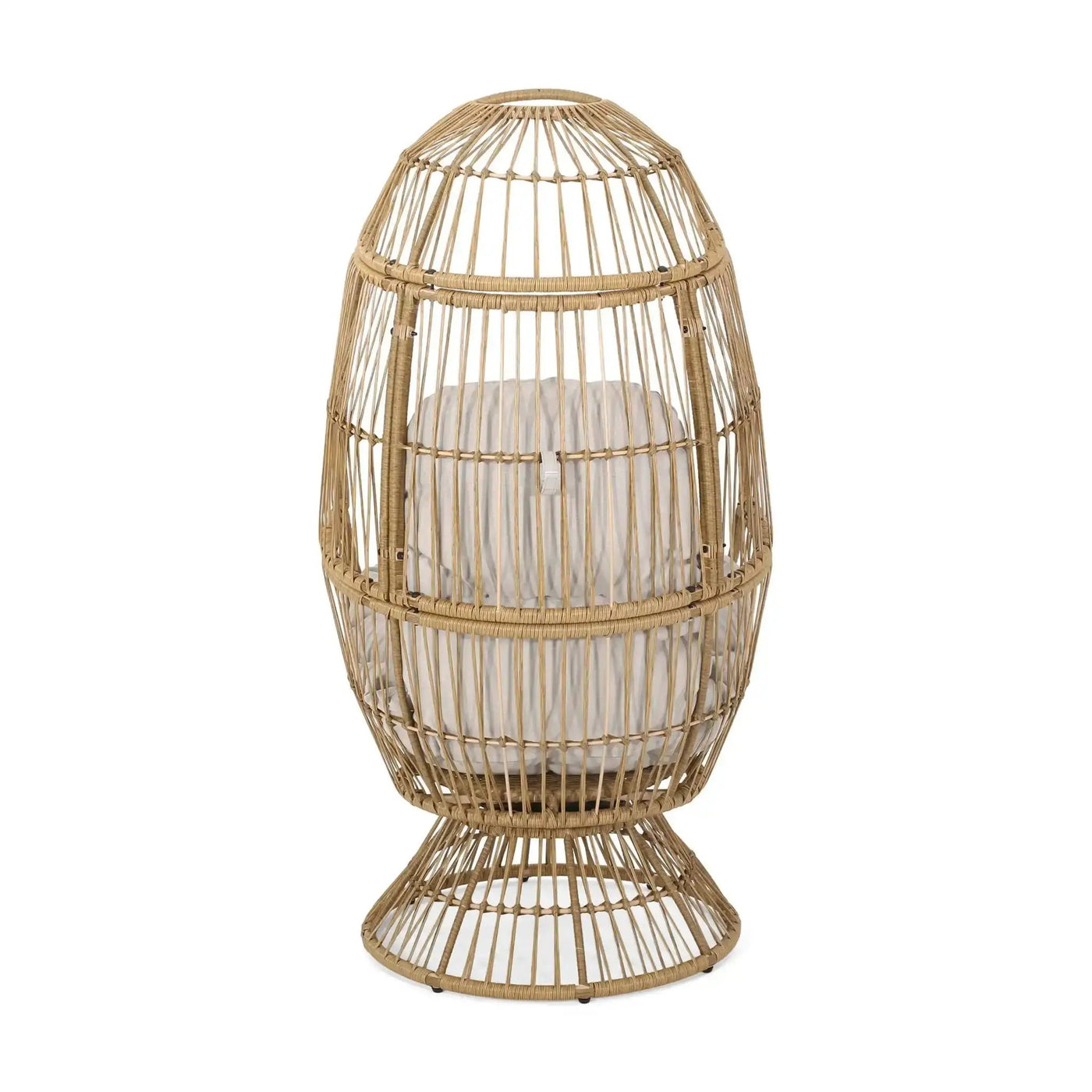 Patio Swivel Basket Egg Chair With Cushion by HouseOfZazla