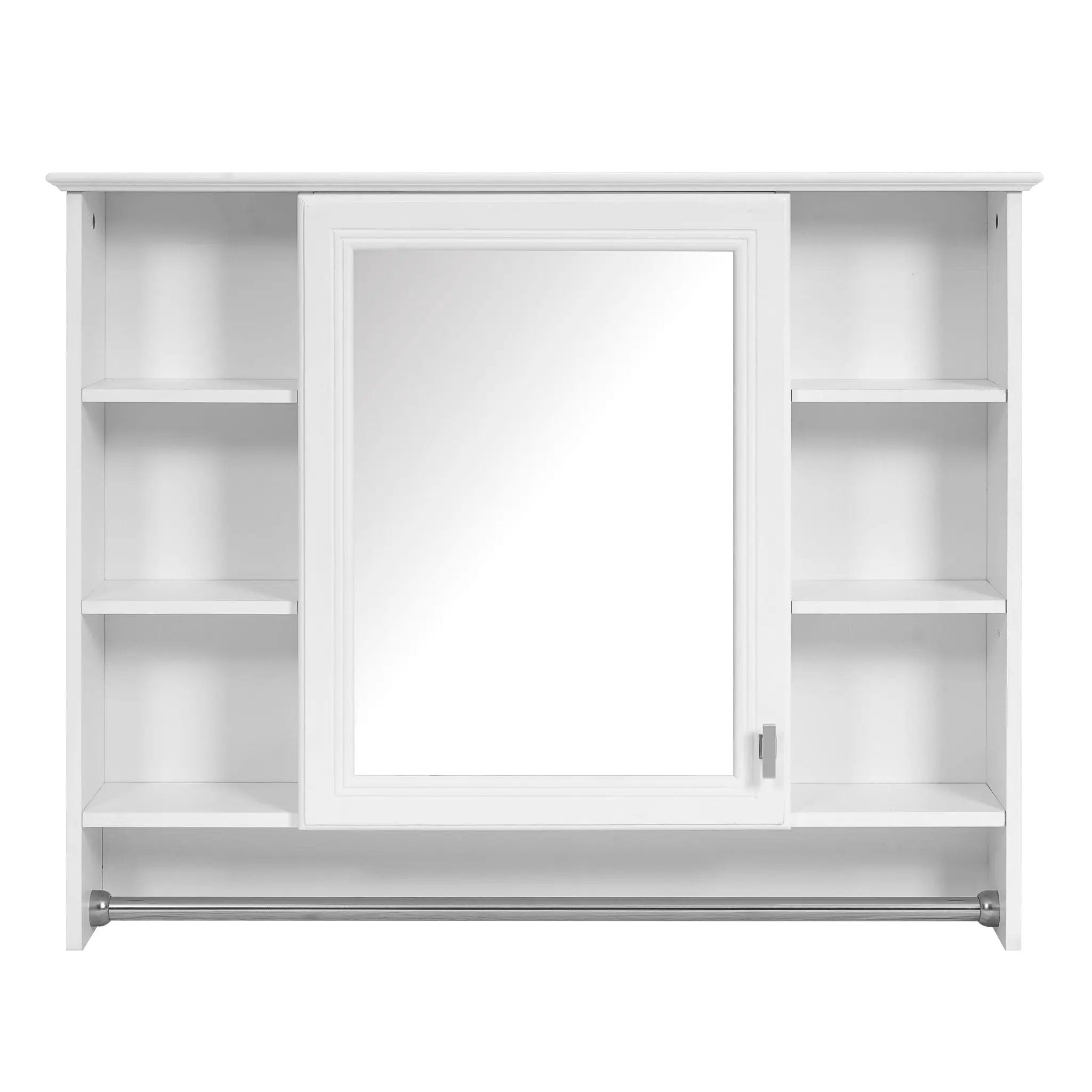 Modern Wall Mounted Mirror Cabinet with Adjustable Shelf and Towel Bar by HouseOfZazla